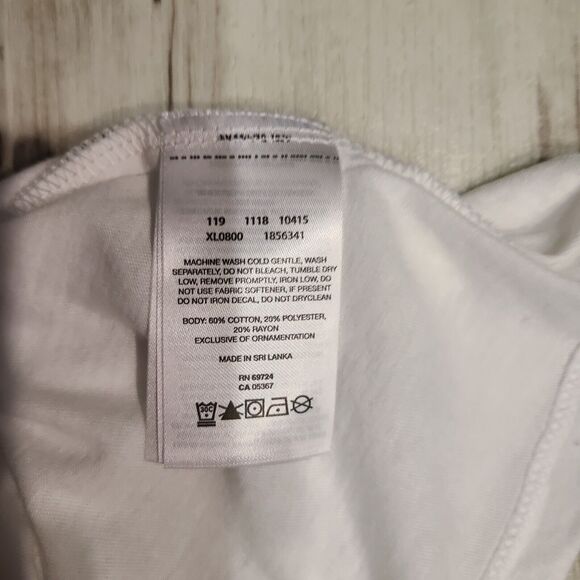 Columbia Lookout Ridge Short Sleeve Tee White Red Graphic Women Size XL - Picture 6 of 8